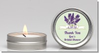 Lavender Flowers - Bridal Shower Candle Favors