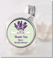 Lavender Flowers - Personalized Bridal Shower Candy Jar