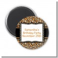 Leopard & Zebra Print - Personalized Birthday Party Magnet Favors thumbnail