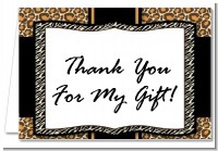 Leopard & Zebra Print - Birthday Party Thank You Cards