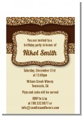 Leopard Brown - Birthday Party Petite Invitations