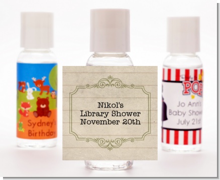Library Card - Personalized Baby Shower Hand Sanitizers Favors