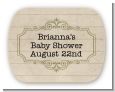 Library Card - Personalized Baby Shower Rounded Corner Stickers thumbnail