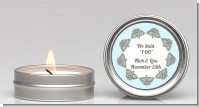 Light Blue & Grey - Bridal Shower Candle Favors