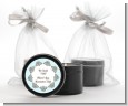Light Blue & Grey - Bridal Shower Black Candle Tin Favors thumbnail