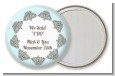 Light Blue & Grey - Personalized Bridal Shower Pocket Mirror Favors thumbnail