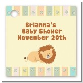 Lion - Personalized Baby Shower Card Stock Favor Tags