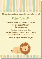 Lion - Baby Shower Invitations