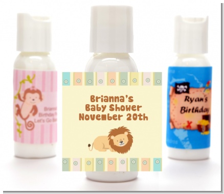 Lion - Personalized Baby Shower Lotion Favors