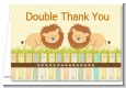 Twin Lions - Baby Shower Thank You Cards thumbnail