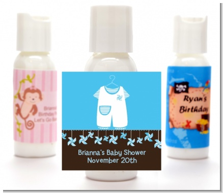 Little Boy Outfit - Personalized Baby Shower Lotion Favors