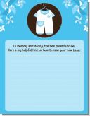 Little Boy Outfit - Baby Shower Notes of Advice