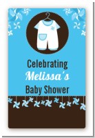 Little Boy Outfit - Custom Large Rectangle Baby Shower Sticker/Labels