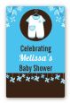 Little Boy Outfit - Custom Large Rectangle Baby Shower Sticker/Labels thumbnail