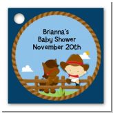 Little Cowboy - Personalized Baby Shower Card Stock Favor Tags