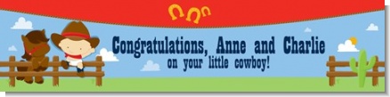 Little Cowboy - Personalized Baby Shower Banners