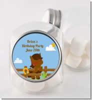 Little Cowboy Horse - Personalized Birthday Party Candy Jar