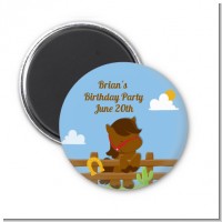 Little Cowboy Horse - Personalized Birthday Party Magnet Favors
