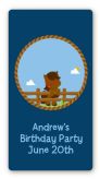 Little Cowboy Horse - Custom Rectangle Birthday Party Sticker/Labels