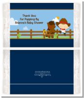 Little Cowboy - Personalized Popcorn Wrapper Baby Shower Favors
