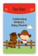 Little Cowboy - Custom Large Rectangle Baby Shower Sticker/Labels thumbnail