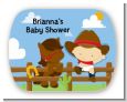 Little Cowboy - Personalized Baby Shower Rounded Corner Stickers thumbnail