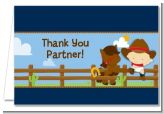 Little Cowboy - Baby Shower Thank You Cards
