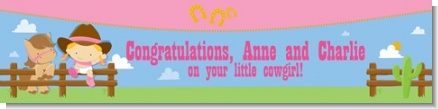 Little Cowgirl - Personalized Baby Shower Banners