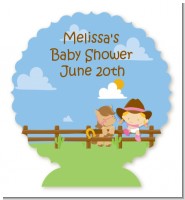 Little Cowgirl - Personalized Baby Shower Centerpiece Stand