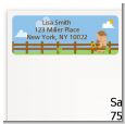 Little Cowgirl Horse - Birthday Party Return Address Labels thumbnail