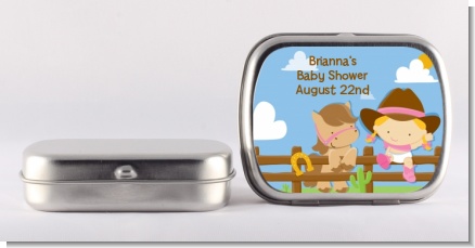 Little Cowgirl - Personalized Baby Shower Mint Tins