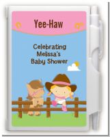Little Cowgirl - Baby Shower Personalized Notebook Favor