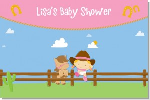 Little Cowgirl - Personalized Baby Shower Placemats