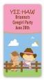 Little Cowgirl - Custom Rectangle Birthday Party Sticker/Labels thumbnail