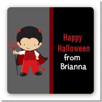 Little Devil - Square Personalized Halloween Sticker Labels