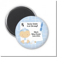 Little Doctor On The Way - Personalized Baby Shower Magnet Favors