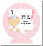 Little Girl Doctor On The Way - Personalized Baby Shower Centerpiece Stand