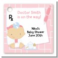 Little Girl Doctor On The Way - Personalized Baby Shower Card Stock Favor Tags thumbnail