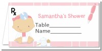 Little Girl Doctor On The Way - Personalized Baby Shower Place Cards