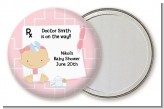Little Girl Doctor On The Way - Personalized Baby Shower Pocket Mirror Favors