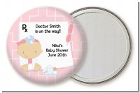 Little Girl Doctor On The Way - Personalized Baby Shower Pocket Mirror Favors