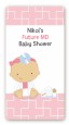 Little Girl Doctor On The Way - Custom Rectangle Baby Shower Sticker/Labels thumbnail