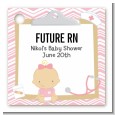 Little Girl Nurse On The Way - Personalized Baby Shower Card Stock Favor Tags thumbnail