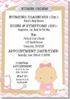 Little Girl Nurse On The Way - Baby Shower Invitations