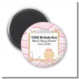 Little Girl Nurse On The Way - Personalized Baby Shower Magnet Favors thumbnail