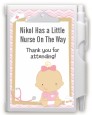 Little Girl Nurse On The Way - Baby Shower Personalized Notebook Favor thumbnail