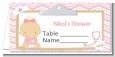 Little Girl Nurse On The Way - Personalized Baby Shower Place Cards thumbnail
