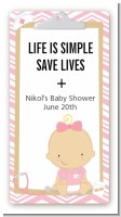 Little Girl Nurse On The Way - Custom Rectangle Baby Shower Sticker/Labels