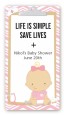 Little Girl Nurse On The Way - Custom Rectangle Baby Shower Sticker/Labels thumbnail