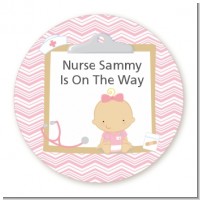 Little Girl Nurse On The Way - Personalized Baby Shower Table Confetti